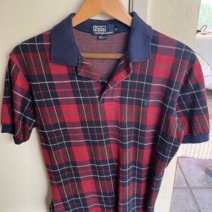 Polo Ralph Lauren Red and Navy Plaid Shirt